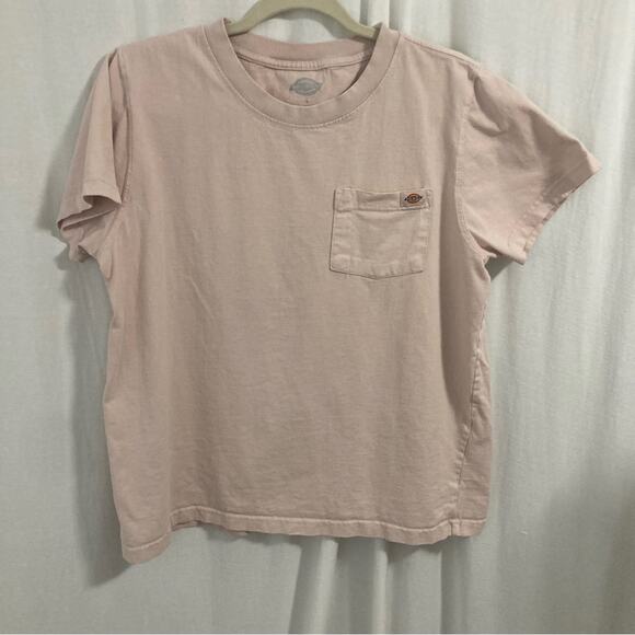 Dickies pink crew neck short sleeve basic summer tee 100% cotton t-shirt size L - Picture 1 of 4